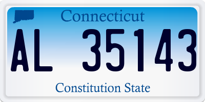 CT license plate AL35143