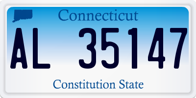 CT license plate AL35147