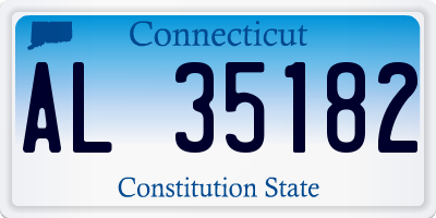 CT license plate AL35182