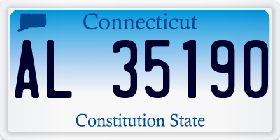 CT license plate AL35190