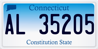 CT license plate AL35205