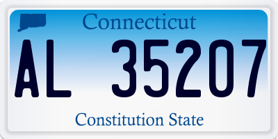 CT license plate AL35207