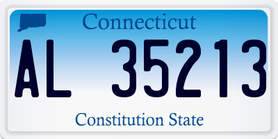 CT license plate AL35213