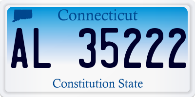 CT license plate AL35222
