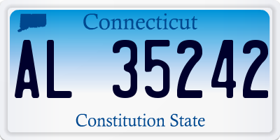 CT license plate AL35242