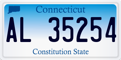 CT license plate AL35254