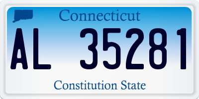 CT license plate AL35281