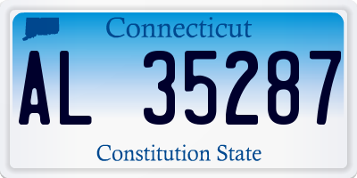 CT license plate AL35287