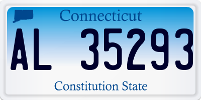 CT license plate AL35293