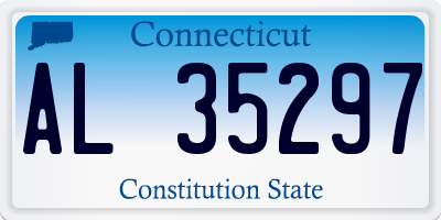 CT license plate AL35297