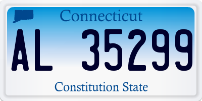 CT license plate AL35299