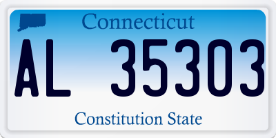 CT license plate AL35303
