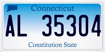 CT license plate AL35304