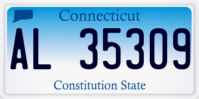 CT license plate AL35309