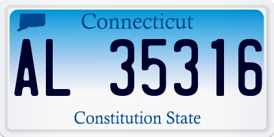 CT license plate AL35316