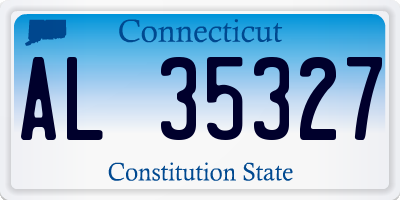 CT license plate AL35327