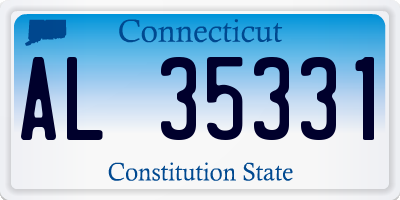 CT license plate AL35331