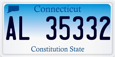 CT license plate AL35332