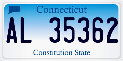 CT license plate AL35362