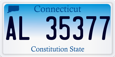CT license plate AL35377