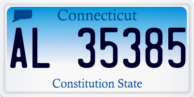 CT license plate AL35385
