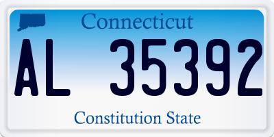 CT license plate AL35392