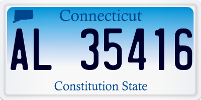 CT license plate AL35416