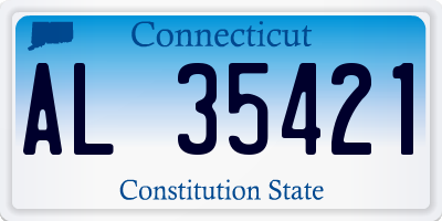 CT license plate AL35421