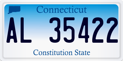 CT license plate AL35422