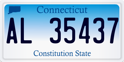 CT license plate AL35437