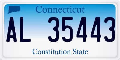 CT license plate AL35443
