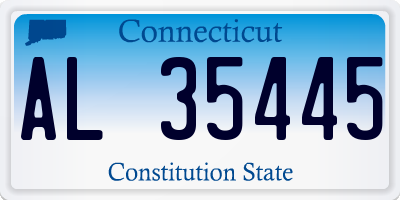 CT license plate AL35445
