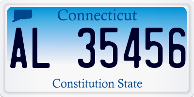 CT license plate AL35456
