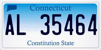 CT license plate AL35464