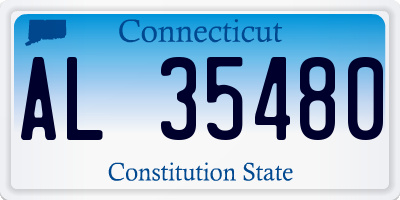 CT license plate AL35480