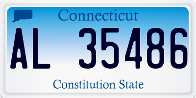 CT license plate AL35486
