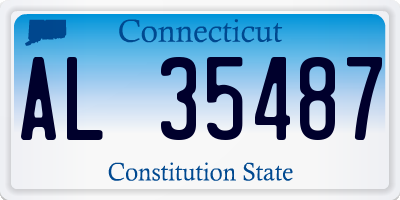 CT license plate AL35487