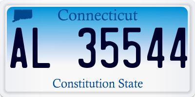 CT license plate AL35544