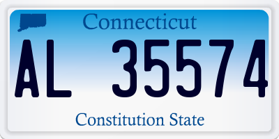 CT license plate AL35574