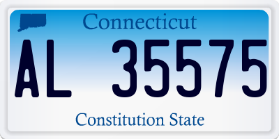 CT license plate AL35575