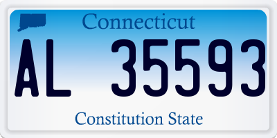 CT license plate AL35593