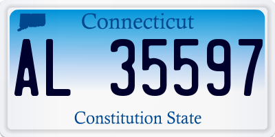 CT license plate AL35597