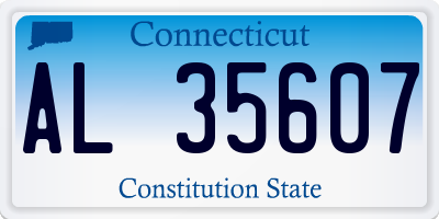 CT license plate AL35607