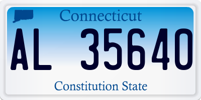 CT license plate AL35640