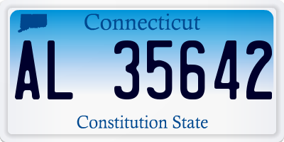 CT license plate AL35642