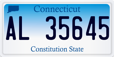 CT license plate AL35645