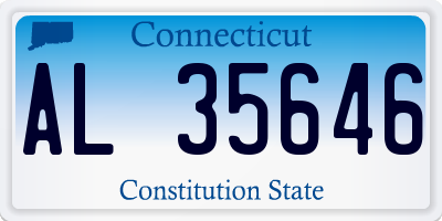 CT license plate AL35646