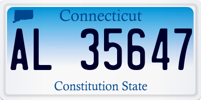 CT license plate AL35647