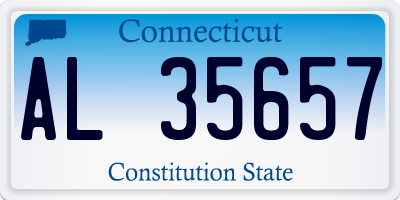 CT license plate AL35657