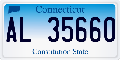 CT license plate AL35660